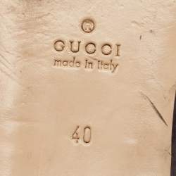 مملوكة مسبقًا Gucci Black/Pink Lace and Leather Princetown Mules Sandals Size 40