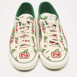 Gucci Multicolor GG Apple Canvas Tennis 1977 Sneakers Size 39