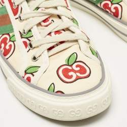 Gucci Multicolor GG Apple Canvas Tennis 1977 Sneakers Size 39