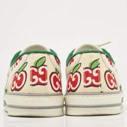 Gucci Multicolor GG Apple Canvas Tennis 1977 Sneakers Size 39