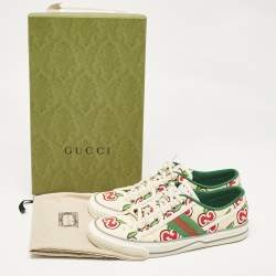 Gucci Multicolor GG Apple Canvas Tennis 1977 Sneakers Size 39