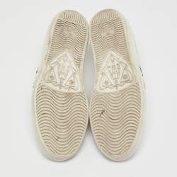 Gucci White Leather Ace Bee Embroidered Low Top Sneakers Size 37