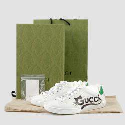 Gucci White Leather Ace Kitten Sneakers Size 35.5