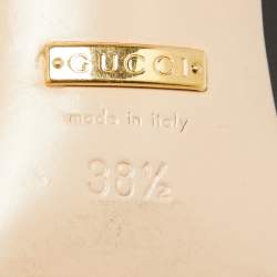 Pre Owned Gucci Black Leather Sylvie Mary Jane Pumps Size 38.5