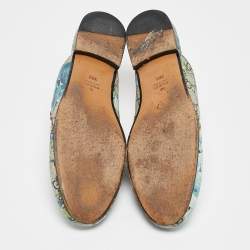 Gucci Multicolor GG Supreme Canvas Blooms Horsebit Princetown Flat Mules Size 39.5