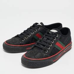 Gucci Black GG Canvas Tennis 1977 Sneakers Size 38.5