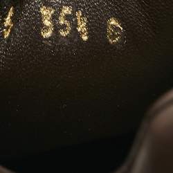 Gucci Brown/Beige GG Canvas and Leather Low Top Sneakers Size 35.5