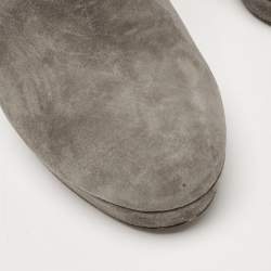 Gucci Grey Suede Bamboo Tassel Knee Length Platform Boots Size 39