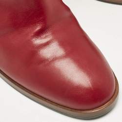 Gucci Red Leather Trish Over the Knee Boots Size 36