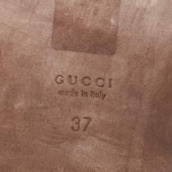 Pre Owned Gucci Black Velvet Slingback Sandals Size 37