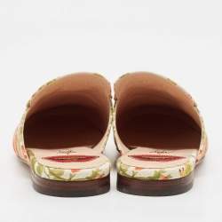 Gucci Multicolor Floral Canvas Princetown Horsebit Flat Mules Size 38