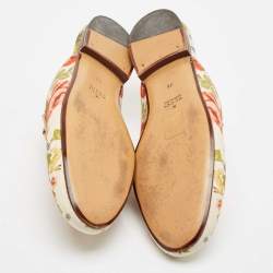 Gucci Multicolor Floral Canvas Princetown Horsebit Flat Mules Size 38