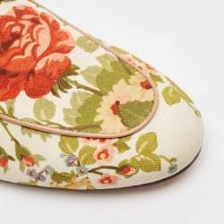Gucci Multicolor Floral Canvas Princetown Horsebit Flat Mules Size 38