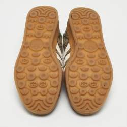 Gucci x Adidas Beige GG Supreme Canvas Gazelle Sneakers Size 38