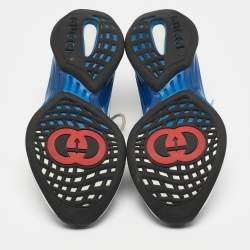 Pre Owned Gucci Multicolor Fabric and Rubber Lace Up Sneakers Size 36