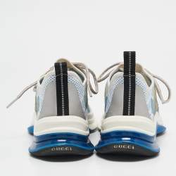 Pre Owned Gucci Multicolor Fabric and Rubber Lace Up Sneakers Size 36