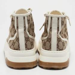 Gucci Beige GG Canvas Tennis 1977 Treck Sneakers Size 39