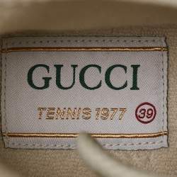 Gucci Beige GG Canvas Tennis 1977 Treck Sneakers Size 39