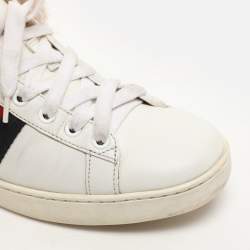 Gucci White Leather Fur Lined Ace Low Top Sneakers Size 38