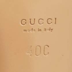 Pre Owned Gucci Black Leather And Web Ankle Strap Sandals Size 40