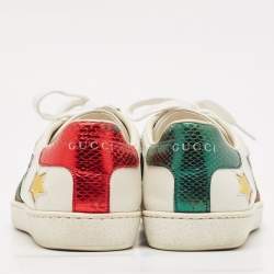 Gucci White Leather Star Ace Sneakers Size 37