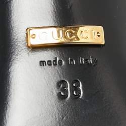 Gucci White Leather Heeled Slide Sandals Size 38