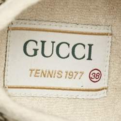 Pre Owned Gucci Beige GG Canvas Tennis 1977 Treck Sneakers Size 38