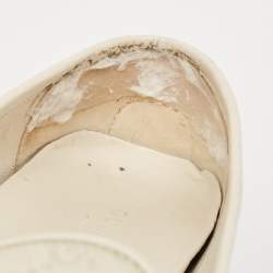 Gucci Cream Guccissima Leather Horsebit Slip On Loafer Size 39.5