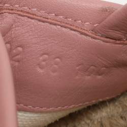 Gucci Pink GG Canvas and Leather Espadrille Flats Size 38