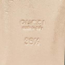 Gucci Green Leather Horsebit Flat Slides Size 36.5