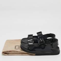 Gucci Black Rubber Isla Mule Sandals Size 38