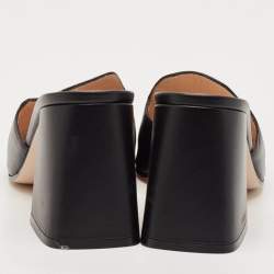 Gucci Black Leather Horsebit Slide Sandals Size 41