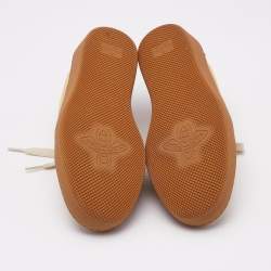 Pre Owned Gucci Tricolor Leather G74 Web Low Top Sneakers Size 36