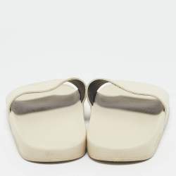 Gucci Cream Microguccissima Rubber Pool Flats Size 39