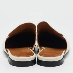 Gucci Off White Leather Princetown Flat Mules Size 38