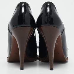 Gucci Black Patent Leather Horsebit Fringe Pumps Size 37