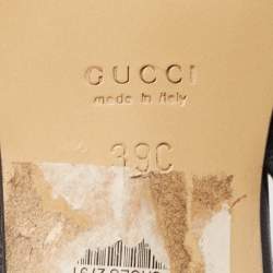 Gucci Black Calf Hair and Leather Slingback Pumps Size 39