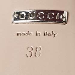 Gucci Burgundy Leather Claudie Platform Sandals Size 38