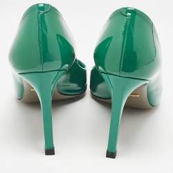Gucci Green Patent Leather Pointed Toe Pumps Size 39