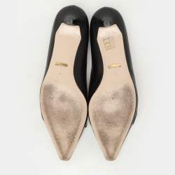 Gucci Black Leather Zumi Pumps Size 38
