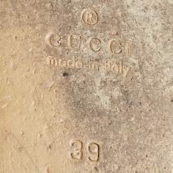 Pre Owned Gucci Brown Leather And Fur Princetown Mule Sandals Size 39