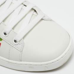 Gucci White Leather Interlocking G Ace Sneakers Size 37.5