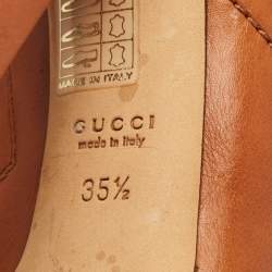 Gucci Brown Leather Wimbledon Ankle Length Boots Size 35.5