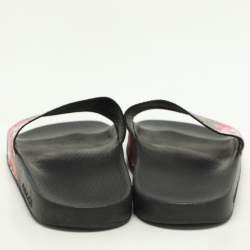 Gucci Multicolor GG Floral Canvas Flat Slides Size 38 