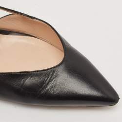 Gucci Black Leather Sylvie Web Strap Bamboo Heel Unia Pumps Size 40