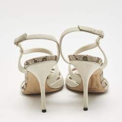 Gucci Grey Suede Slingback Sandals Size 38.5