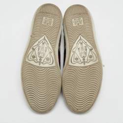 Gucci Beige GG Supreme Canvas Web Ace Low Top Sneakers Size 35
