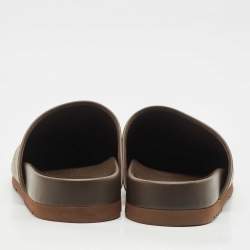 Pre Owned Gucci Beige/Ebony GG Supreme Canvas Horsebit Slippers Size 41