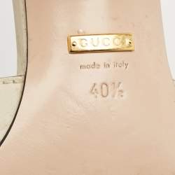 Gucci Cream Matelasse Leather GG Slide Sandals Size 40.5