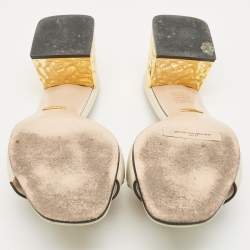 Gucci Cream Matelasse Leather GG Slide Sandals Size 40.5